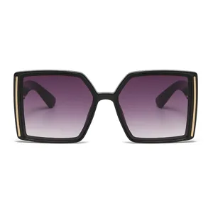 Gafas De Sol Cuadradas Sobredimensionadas Para Mujer Moda Europea Lentes Degradadas De Dos Tonos Protección UV400 Elegantes Gafas Con Montura De PC Para Viaje Fiesta Aire Libre