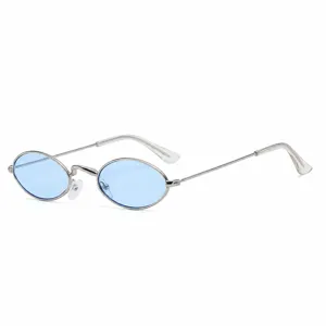 Retro Steampunk Ovale Zonnebril Met Klein Frame Voor Unisex Slank Metalen Frame UV400 Hip Hop Mode Zonnebril