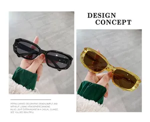 Lunettes de soleil carrees tendance pour femmes et hommes, style retro chic.