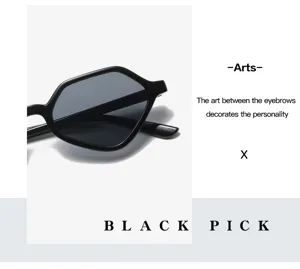 Lunettes de soleil noires irrégulières géométriques tendance style unique chic