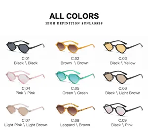 Lunettes de soleil géométriques pour femmes et hommes, montures tendance jelly avec protection.