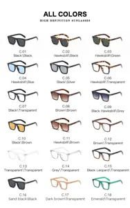 Detailed view showing multiple color variants of fashionable square blue light blocking glasses.