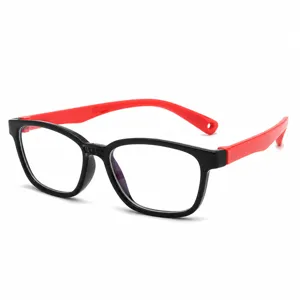 Gafas anti luz azul para niños TR90 silicona montura óptica elegante para niños y niñas estilo