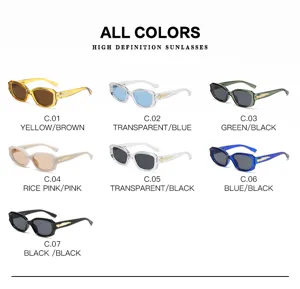 Lunettes de soleil carrées tendance pour hommes et femmes avec plusieurs coloris.