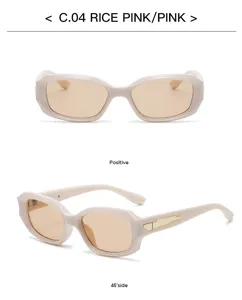Lunettes de soleil carrées tendance pour femmes et hommes, monture blanc cassé, design élégant.