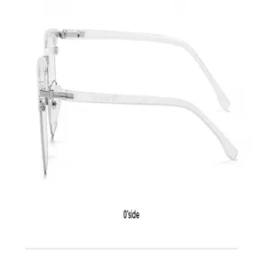 Lunettes monture transparente vue laterale anti lumiere bleue optique tendance lunetterie.