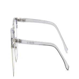 Lunettes de vue semi-métal anti-lumière bleue homme tendance bureau optique