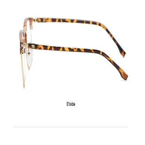 Lunettes demi-metal anti-lumiere bleue homme, monture ecaille elegante et style business.