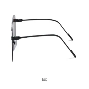Fashionable narrow metal frame double bridge sunglasses, chic street style sun protection.