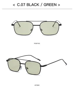 Korean style small frame double bridge sunglasses fashion street sun protection eyewear