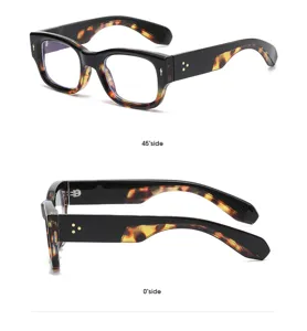 Klobige Acetat-Brillenfassungen im Schildpatt- und Schwarz-Zweifarbdesign, stilvoller Retro-Look.