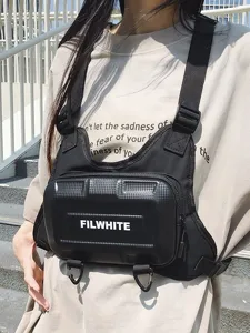 Taktische Brusttasche für Outdoor-Wandern und Motorradfahren mit Hartschalen-Vorderfach.
