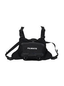 Schwarze taktische Brusttasche und multifunktionale Outdoor Motorrad Reitweste Hauptansicht
