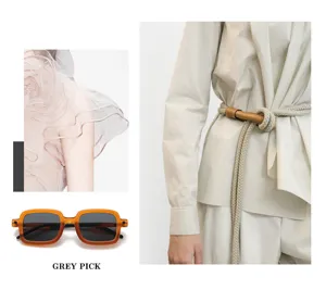 Stylish thick-frame square sunglasses for men and women, retro street style eyewear detail.
