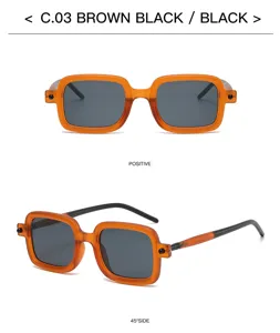 Retro square sunglasses for men with thick frame and grey lenses, stylish streetwear eyewear.