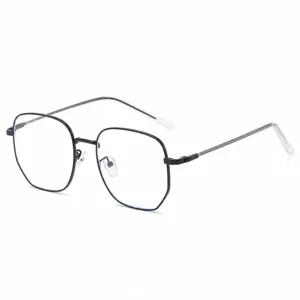 Irregular Polygon Metal Frame Anti-Blue Light Glasses For Women Men Artistic Fashion Decorative Clear Lens Optical Frame Glasses