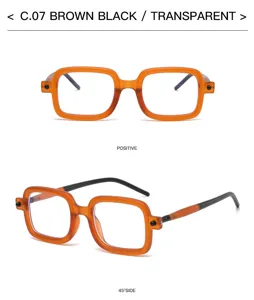 Retro thick frame square sunglasses, fashionable men street style eyewear detailed view.
