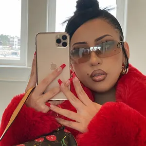Y2K Vintage rahmenlose Sonnenbrille für Damen, modische Farbverlauf Gläser, Streetwear.