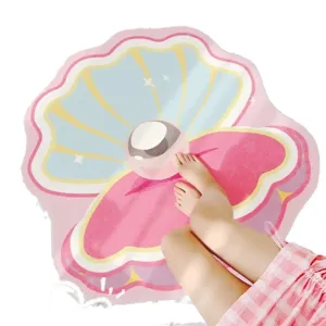 Cute shell shaped pearl plush rug soft imitation cashmere bedroom bedside mat living room decor