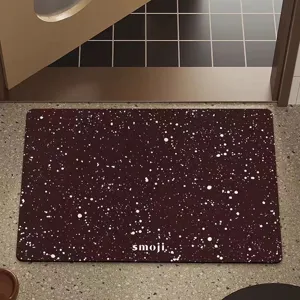 Korean style polka dot diatomaceous earth floor mat detail showing absorbent surface.
