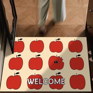 Cute Cartoon Fruit Diatomite Floor Mat Absorbent Non Slip Door Mat Printed Entrance Carpet For Hallway Bathroom Home Decor