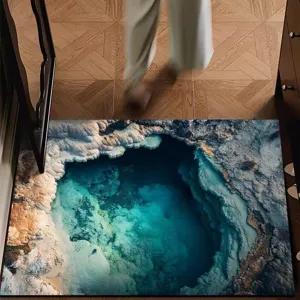 3D Naturlandschaft Fußmatte saugfähige rutschfeste Matte für Badezimmer und Eingang.