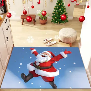 Natale cartone animato Babbo Natale tappeto antiscivolo assorbente zerbino ingresso casa