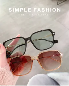 Stylish square anti-blue light glasses and sunglasses detail, premium fashion eyewear frame.