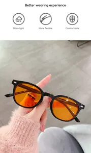 Occhiali da sole rotondi retrò per donne e uomini, piccola montatura vintage stile.