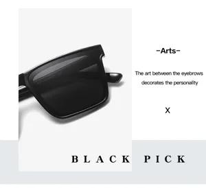 Detailed view of black square sunglasses, retro fashion eyewear for daily street style