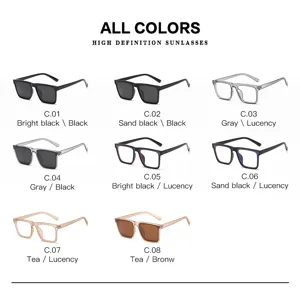 Men Women Square Polarized Sunglasses Retro Street Snapshot Sun Glasses All Colors Variant