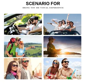 Polarized sunglasses detail scenario display, driving and outdoor lifestyle sunglasses view.