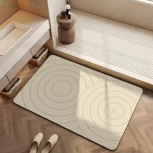 Tapis de bain en terre de diatomée de luxe français tapis antidérapant absorbant.