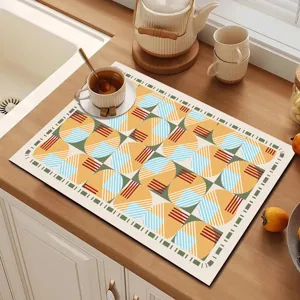 Alfombrilla de secado de tierra de diatomeas cocina cafetera protector escena detalle