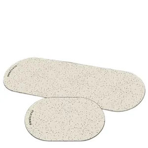Korean minimalist absorbent floor mat bathroom non-slip rug entrance two piece set