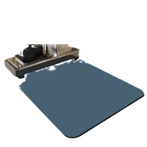 Solid color coffee machine drain mat, absorbent kitchen countertop diatomaceous mat, main view