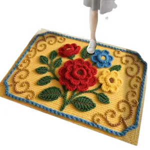 New Chinese style wool-knit diatomaceous earth absorbent floor mat for entryway and bathroom use.