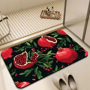 Granatapfel Bedruckt Kieselgur Bodenmatte Saugfähig Rutschfest Badteppich Modern Minimalistisch Heimtextil Matte