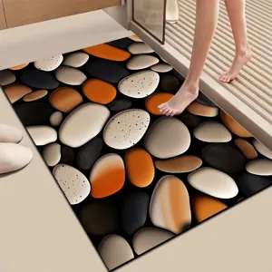 Pebble Diatomaceous Earth Bath Mat Quick Dry Absorbent Non Slip Floor Mat for Bathroom Home