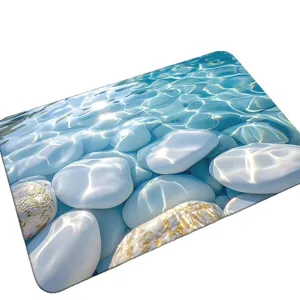 Pebble diatomaceous earth bath mat, soft water absorbent quick drying floor mat for home.