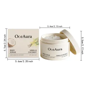 OceAura scrub somatos vanilia kokos 100g απαλή απολέπιση δέρματος ενυδατική κρέμα.