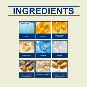 Tableau détaillé des ingrédients de l'huile corporelle roll-on aux extraits naturels.