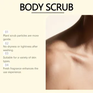 Απαλό scrub σώματος με φυτικά σωματίδια για λείο, φρέσκο και ενυδατωμένο δέρμα.