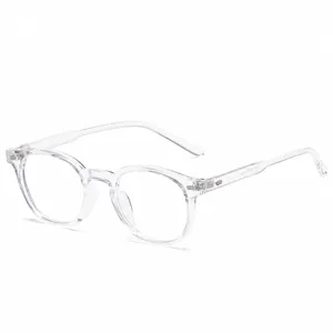 Occhiali rotondi trasparenti montatura ottica chiara anti luce blu unisex moda