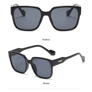 Gafas de sol cuadradas con montura grande de estilo coreano de moda para hombre y mujer.