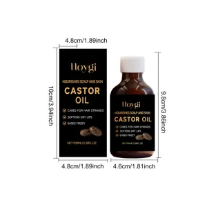 Huile de ricin HOYGI pour cheveux et peau, 100ml huile de soin corporelle hydratante.
