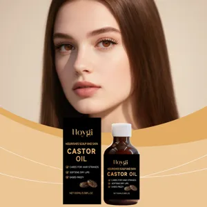 HOYGI 100ml huile de ricin pour cheveux, cuir chevelu et peau douce. Soin corporel hydratant.