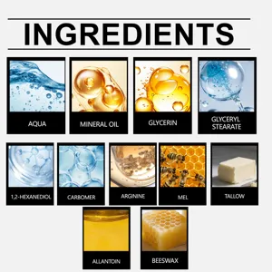 OceAura feuchtigkeitsspendende Gesichts und Körpercreme Inhaltsstoffe Grafik natürliche Pflege.
