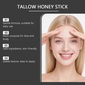 Nahaufnahme des Tallow Honey Sticks für die tägliche Gesichts- und Körperpflegefeuchtigkeit.
