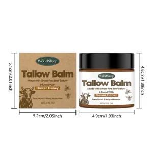 WOODSLEEP Weide-Rinder-Talg Balsam mit Honig Feuchtigkeitscreme fur Gesicht und Korperpflege 60g